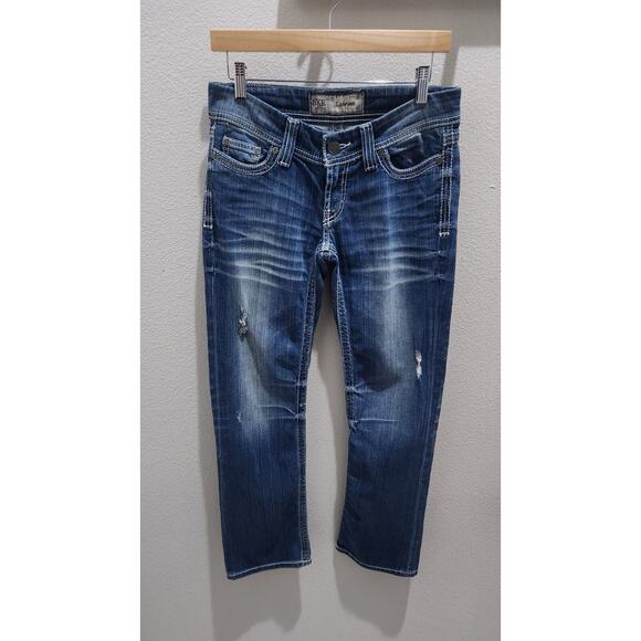 BKE Buckle Sabrina Jeans‎ Womens 27 Medium Wash Stretch Low Rise Straight - Picture 2 of 10